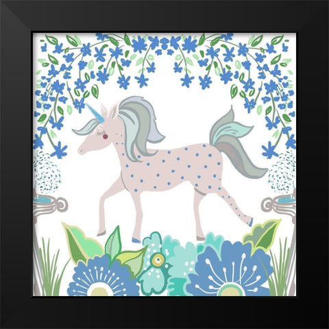 Unicorn Forest I Black Modern Wood Framed Art Print by Del Sol, Ani