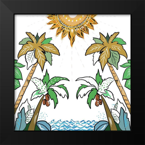 The Coastal Tropics Black Modern Wood Framed Art Print by Del Sol, Ani