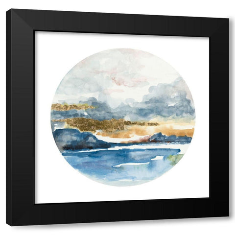 Contempo Land Black Modern Wood Framed Art Print by Pinto, Patricia