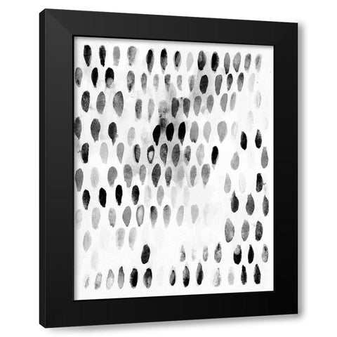 Black Spots Pattern Black Modern Wood Framed Art Print by Pinto, Patricia