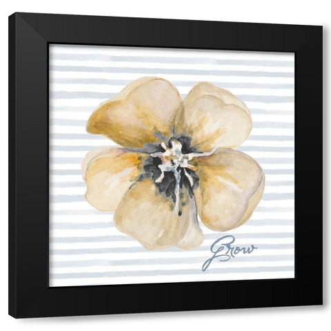 Blossom and Grow II Black Modern Wood Framed Art Print by Pinto, Patricia