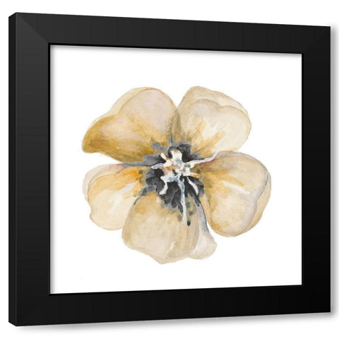 Yellow Flower Black Modern Wood Framed Art Print with Double Matting by Pinto, Patricia