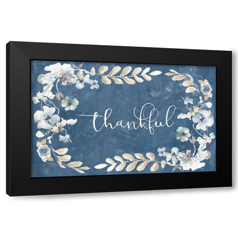 Thankful Black Modern Wood Framed Art Print by Pinto, Patricia