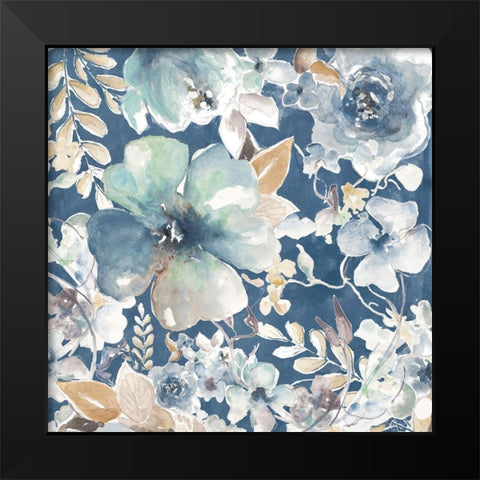 Indigo Beauty I Black Modern Wood Framed Art Print by Pinto, Patricia