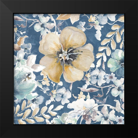 Indigo Beauty III Black Modern Wood Framed Art Print by Pinto, Patricia