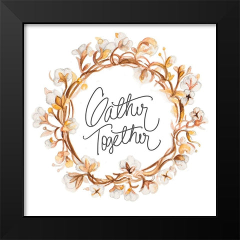 Gather Together Black Modern Wood Framed Art Print by Gaynor, Janice