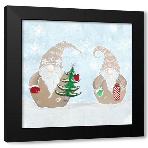 Jolly Gnomes III Black Modern Wood Framed Art Print by Ritter, Gina