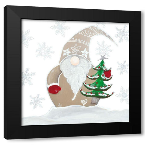 Jolly Gnome II Black Modern Wood Framed Art Print by Ritter, Gina