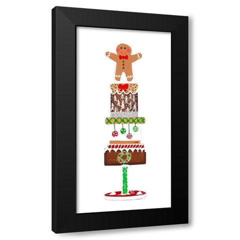Christmas Cake I Black Modern Wood Framed Art Print with Double Matting by Ritter, Gina