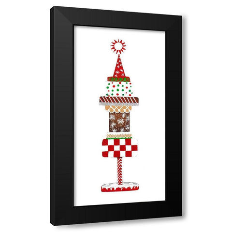 Christmas Cake Topper II Black Modern Wood Framed Art Print with Double Matting by Ritter, Gina