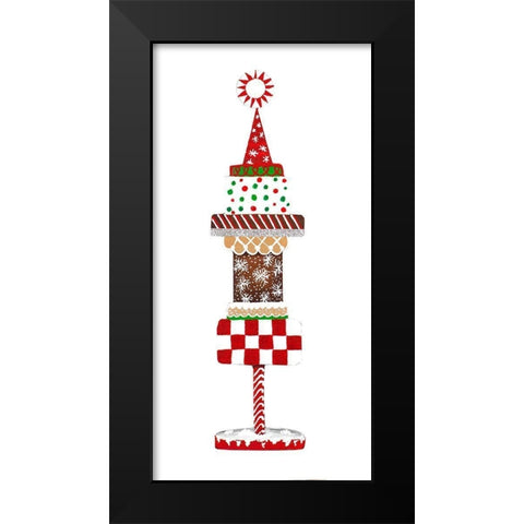 Christmas Cake Topper II Black Modern Wood Framed Art Print by Ritter, Gina