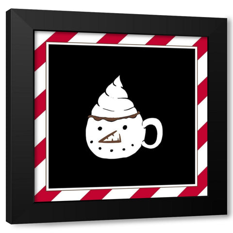 Christmas Mug II Black Modern Wood Framed Art Print by Edwins, Hugo