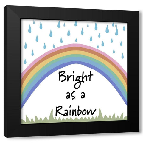 Bright As A Rainbow Black Modern Wood Framed Art Print with Double Matting by Del Sol, Ani