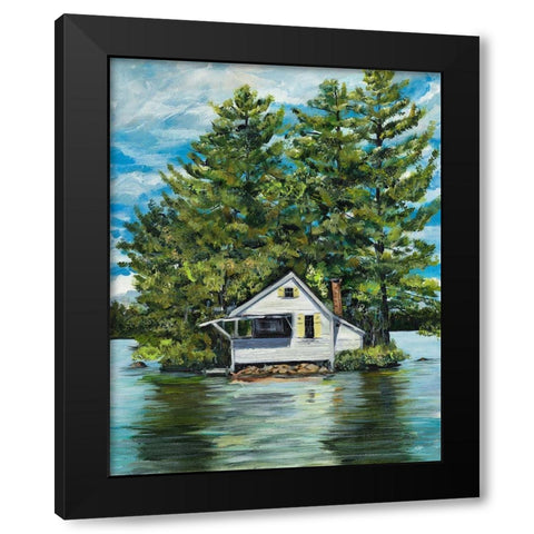 Lake House Black Modern Wood Framed Art Print by DeRice, Julie