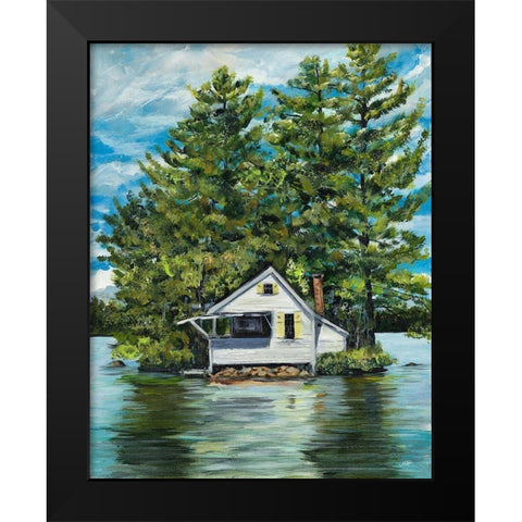 Lake House Black Modern Wood Framed Art Print by DeRice, Julie