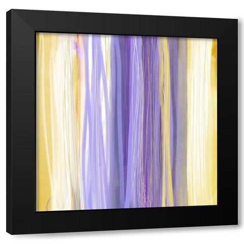Linear Verticals Black Modern Wood Framed Art Print by Meneely, Dan