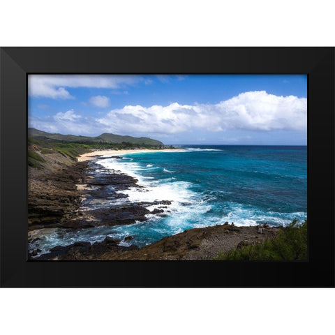 Oahu Rocky Shores II Black Modern Wood Framed Art Print by Bill Carson Photography