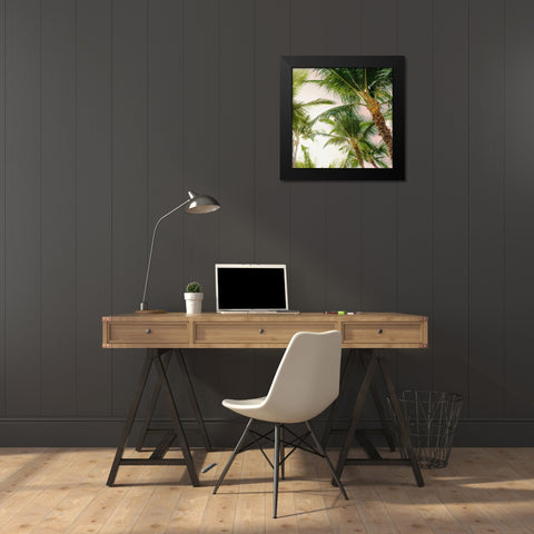 Bright Oahu Palms I Black Modern Wood Framed Art Print by Bill Carson Photography