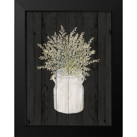 Herbs on Black Wood I Black Modern Wood Framed Art Print by Gaynor, Janice