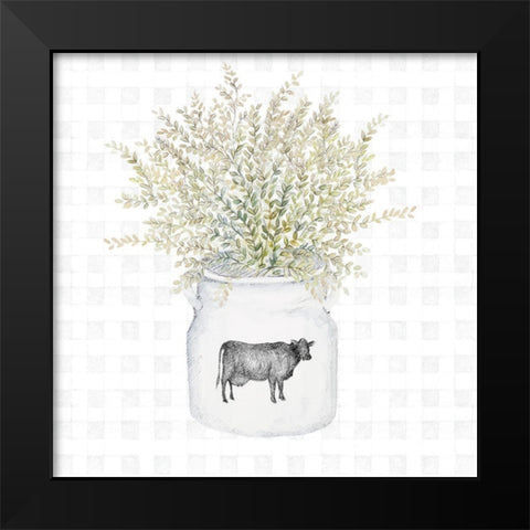 Potted Farm Herbs III Black Modern Wood Framed Art Print by Gaynor, Janice