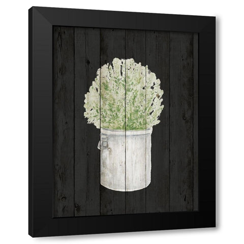 Herbs on Black Wood II Black Modern Wood Framed Art Print by Gaynor, Janice