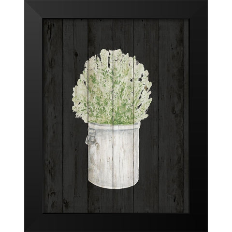 Herbs on Black Wood II Black Modern Wood Framed Art Print by Gaynor, Janice