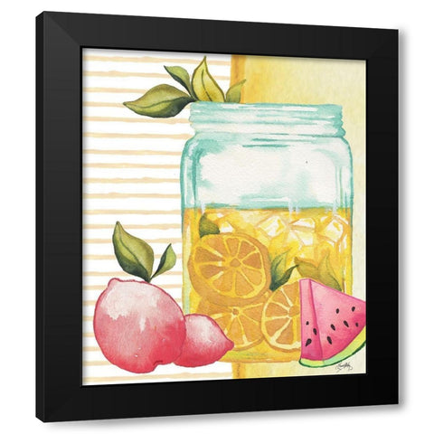 Cool Refreshments II Black Modern Wood Framed Art Print with Double Matting by Medley, Elizabeth