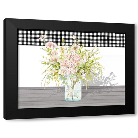Spring Bouquet in a Glass Jar Black Modern Wood Framed Art Print with Double Matting by Pinto, Patricia
