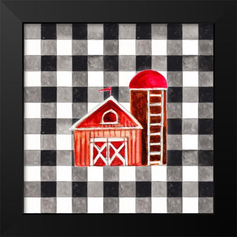 Fun Farm Icon I Black Modern Wood Framed Art Print by Gaynor, Janice