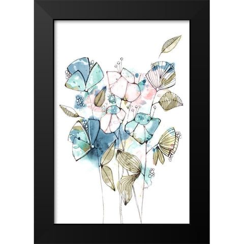 Blooming Spring I Black Modern Wood Framed Art Print by Krinlox