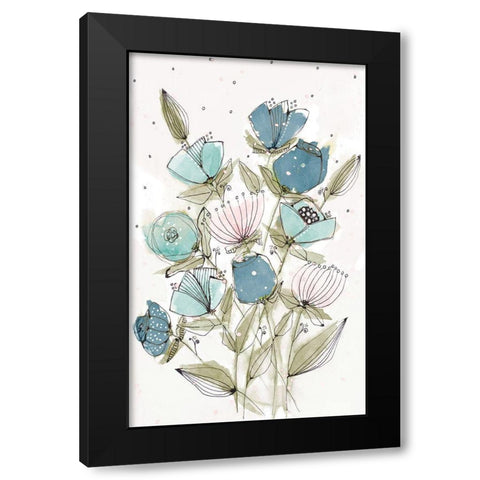 Blooming Spring II Black Modern Wood Framed Art Print by Krinlox