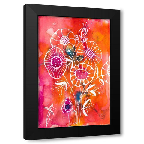 Brightest Blooms Black Modern Wood Framed Art Print with Double Matting by Krinlox