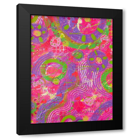 Another Time Abstract Black Modern Wood Framed Art Print with Double Matting by Mosher, Deidre