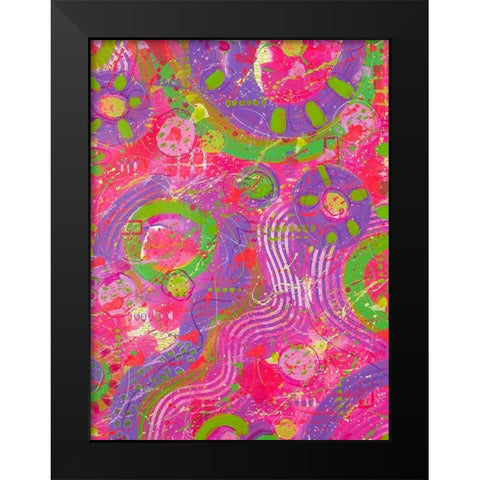 Another Time Abstract Black Modern Wood Framed Art Print by Mosher, Deidre
