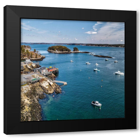 Beautiful Aerial Coast III Black Modern Wood Framed Art Print by Veilleux, Jason