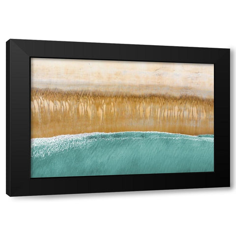 Above the Beach Black Modern Wood Framed Art Print by Veilleux, Jason