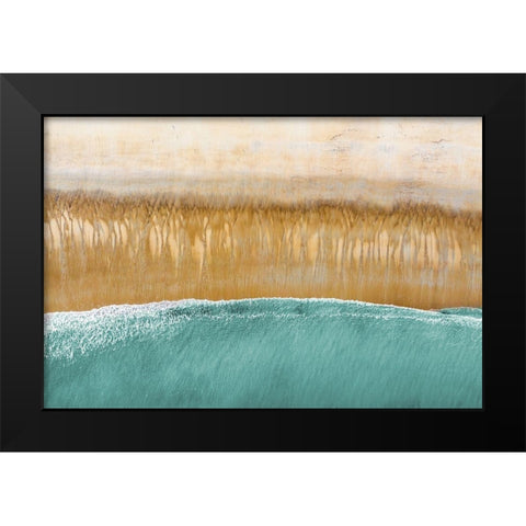 Above the Beach Black Modern Wood Framed Art Print by Veilleux, Jason