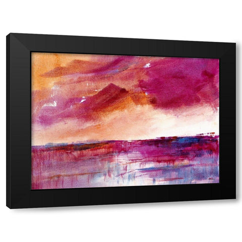 Reflection of a Crimson Sky Black Modern Wood Framed Art Print by Loreth, Lanie