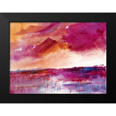 Reflection of a Crimson Sky Black Modern Wood Framed Art Print by Loreth, Lanie