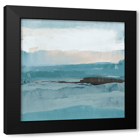 Broken Ice Space Black Modern Wood Framed Art Print by Loreth, Lanie