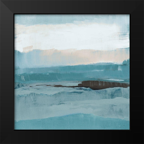 Broken Ice Space Black Modern Wood Framed Art Print by Loreth, Lanie