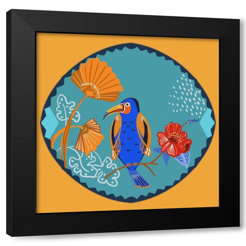 Toucan Black Modern Wood Framed Art Print by Del Sol, Ani