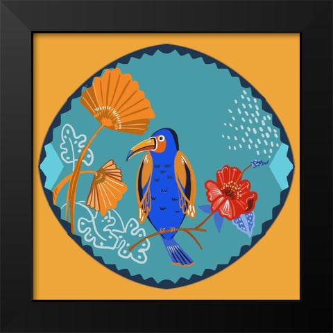 Toucan Black Modern Wood Framed Art Print by Del Sol, Ani