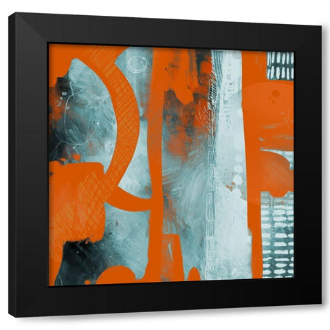 Freeform Black Modern Wood Framed Art Print with Double Matting by Meneely, Dan
