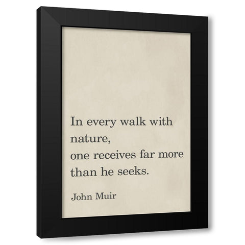 Every Walk With Nature Black Modern Wood Framed Art Print with Double Matting by SD Graphics Studio