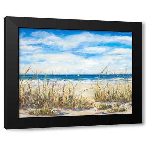 Gentle Breeze Black Modern Wood Framed Art Print by DeRice, Julie