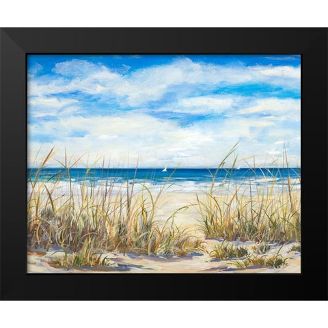 Gentle Breeze Black Modern Wood Framed Art Print by DeRice, Julie