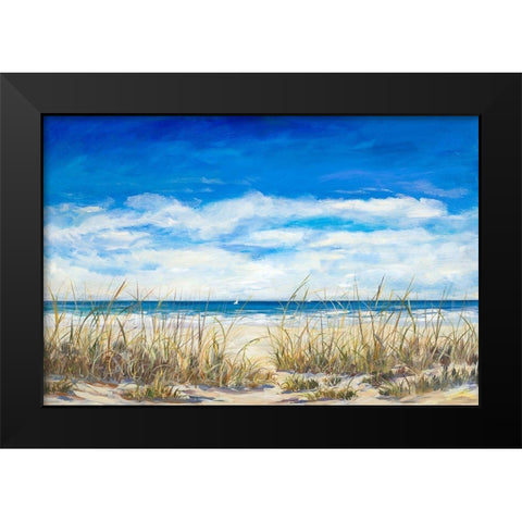 Gentle Breeze Black Modern Wood Framed Art Print by DeRice, Julie