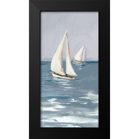 Coast Sailing I Black Modern Wood Framed Art Print by DeRice, Julie