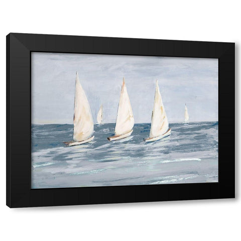 Sailing Calm Waters  II Black Modern Wood Framed Art Print with Double Matting by DeRice, Julie